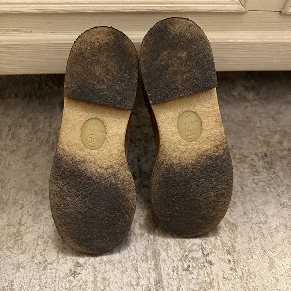 100% authentic Chanel Interlocking CC Logo Lace Up Suede Boots Booties - Picture 14 of 15